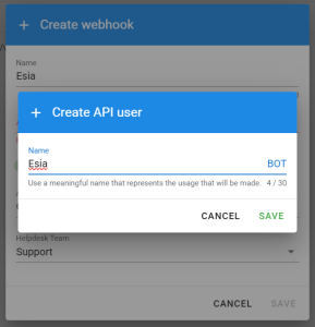 Créer API user