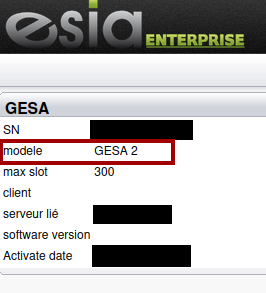 Infogesa modèle GESA 2 Infogesa modèle GESA 2
